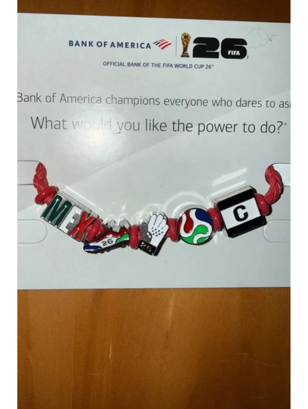 Limited Edition FIFA Mexico Red Band Bank of American Charm Fanband